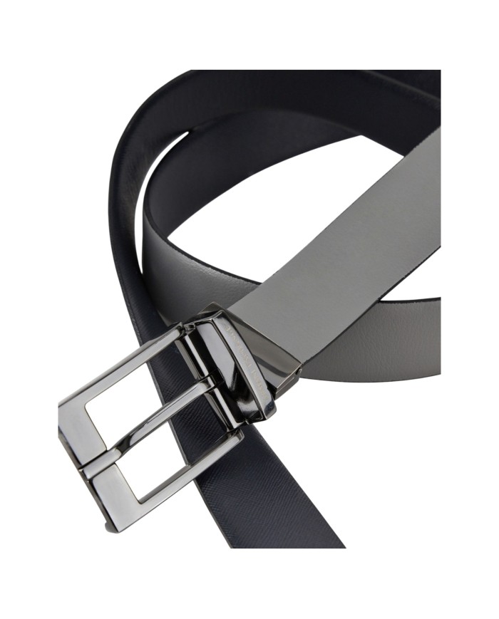 Cintura Uomo Armani Exchange Reversibile Leather Blue Navy Grey