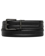 Cintura Uomo Armani Embossed Logo Leather Black