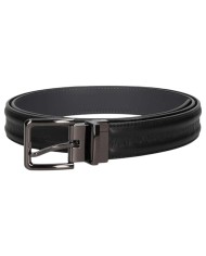 Cintura Uomo Armani Embossed Logo Leather Black
