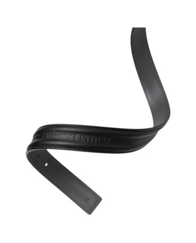 Cintura Uomo Armani Embossed Logo Leather Black