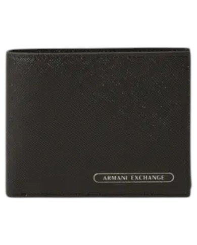 Portafoglio Uomo Armani Exchange Saffiano Leather Black