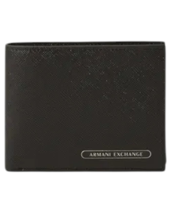 Portafoglio Uomo Armani Exchange Saffiano Leather Black