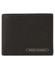 Portafoglio Uomo Armani Exchange Saffiano Leather Black
