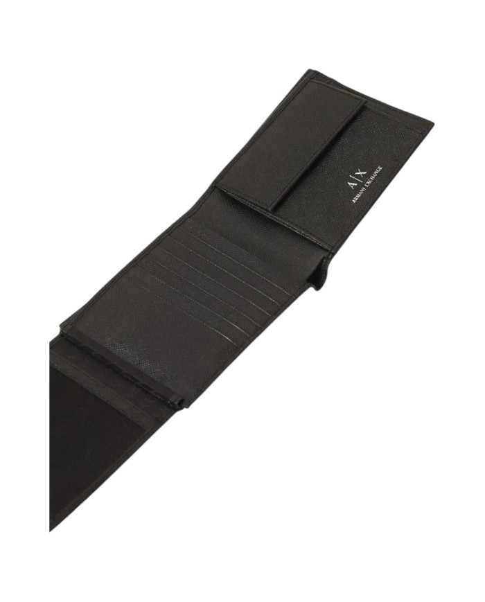 Portafoglio Uomo Armani Exchange Saffiano Leather Black