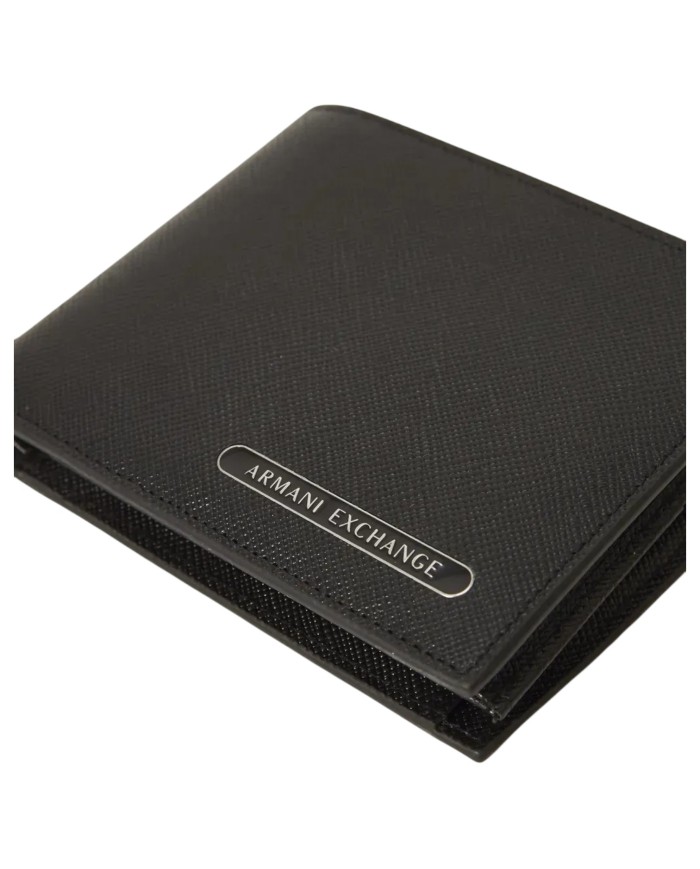 Portafoglio Uomo Armani Exchange Saffiano Leather Black
