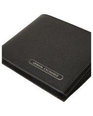 Portafoglio Uomo Armani Exchange Saffiano Leather Black