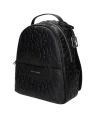 Zaino Donna Armani Exchange Embossed Logo Leather Black