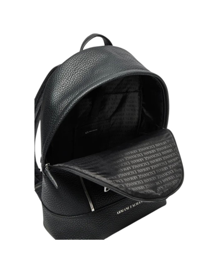 Zaino Uomo Armani Exchange Line Logo Leather Black
