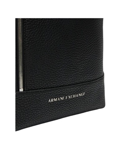Zaino Uomo Armani Exchange Line Logo Leather Black