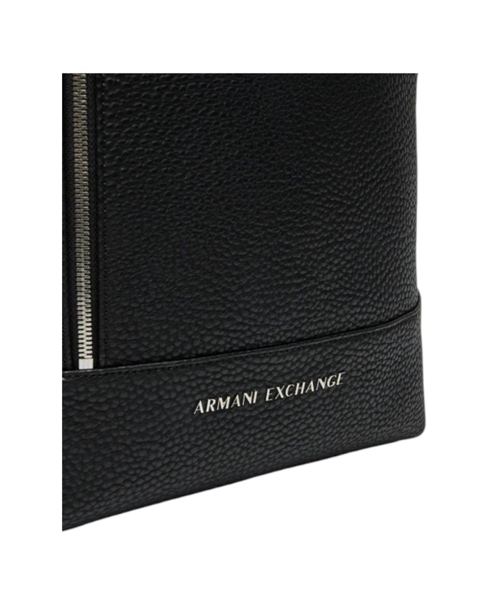 Zaino Uomo Armani Exchange Line Logo Leather Black