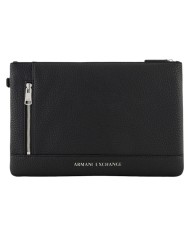 Pochette Uomo Armani Exchange Line Logo Leather Black