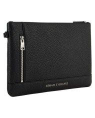 Pochette Uomo Armani Exchange Line Logo Leather Black