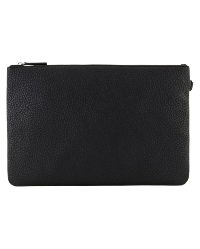 Pochette Uomo Armani Exchange Line Logo Leather Black