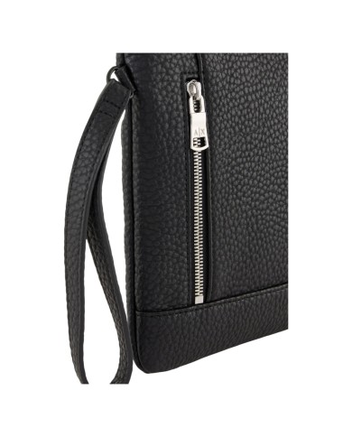 Pochette Uomo Armani Exchange Line Logo Leather Black