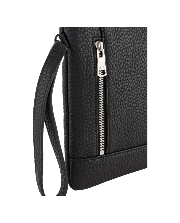 Pochette Uomo Armani Exchange Line Logo Leather Black