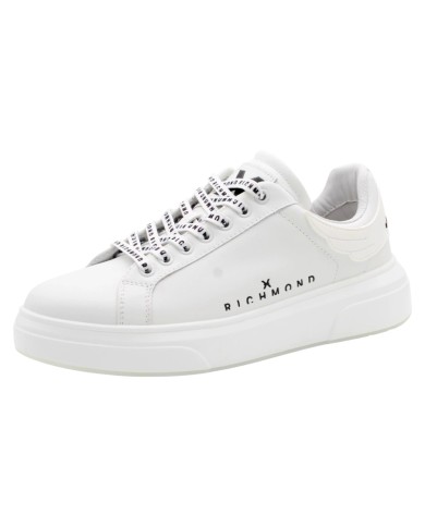 Sneaker Uomo John Richmond 29100 D Action Leather Logo Leather  White