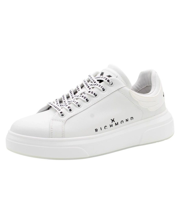 Sneaker Uomo John Richmond 29100 D Action Leather Logo Leather  White