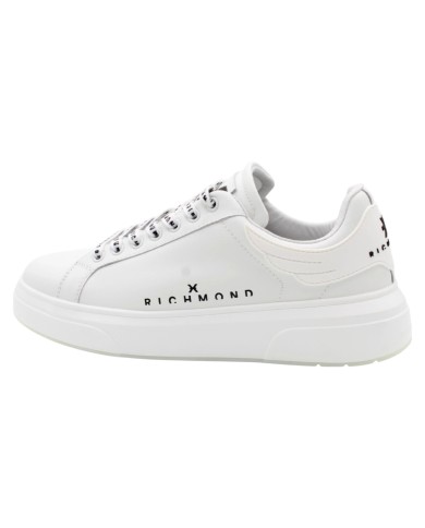Sneaker Uomo John Richmond 29100 D Action Leather Logo Leather  White