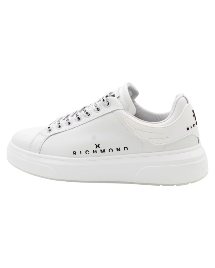 Sneaker Uomo John Richmond 29100 D Action Leather Logo Leather  White