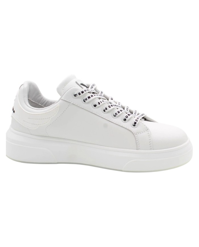 Sneaker Uomo John Richmond 29100 D Action Leather Logo Leather  White