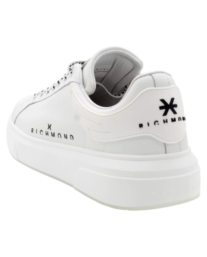 Sneaker Uomo John Richmond 29100 D Action Leather Logo Leather  White