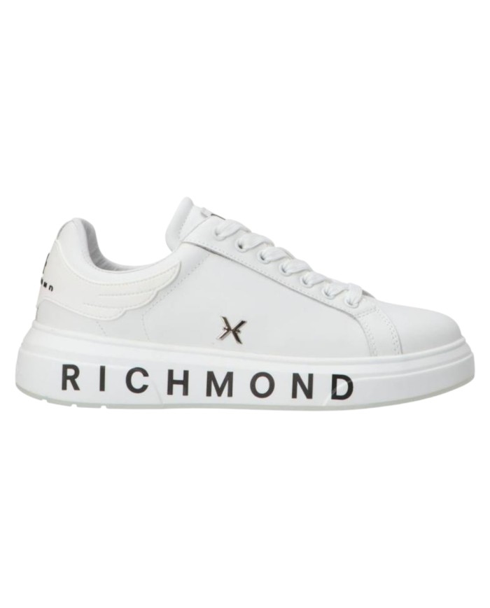 Sneaker Uomo John Richmond 29101 B Action Leather Logo Leather  White