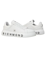 Sneaker Uomo John Richmond 29101 B Action Leather Logo Leather  White