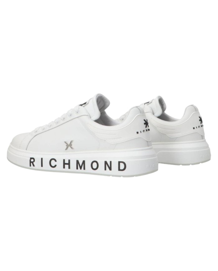 Sneaker Uomo John Richmond 29101 B Action Leather Logo Leather  White