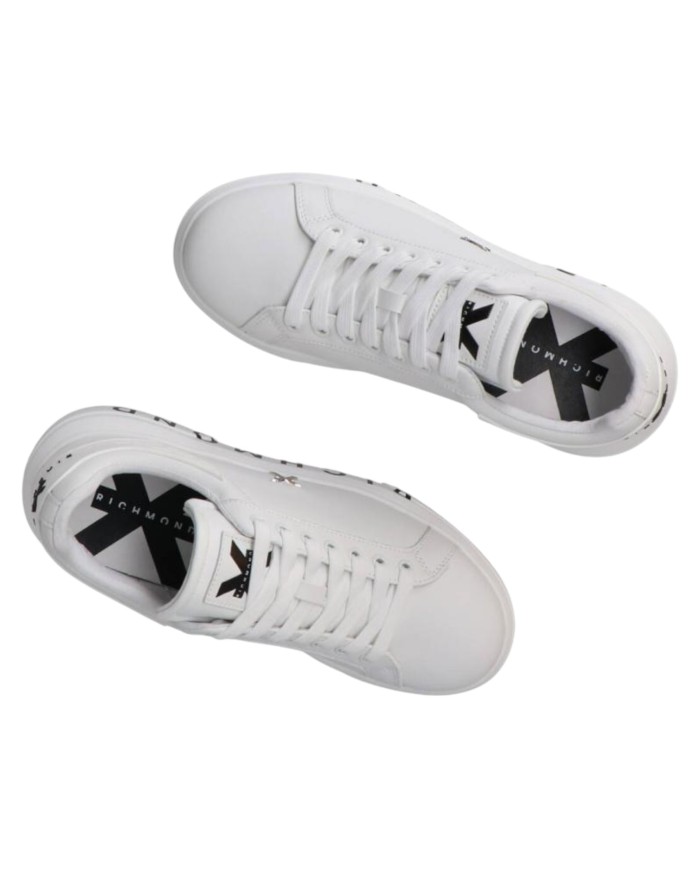 Sneaker Uomo John Richmond 29101 B Action Leather Logo Leather  White