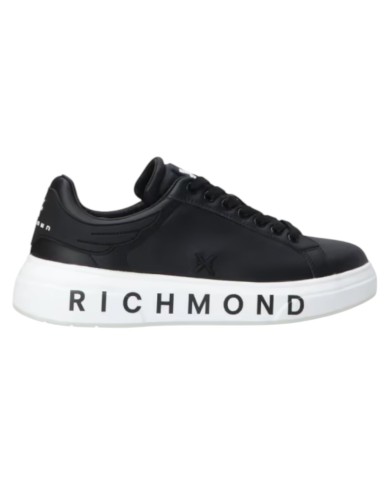 Sneaker Uomo John Richmond 29101 C Action Leather Logo Leather  Black