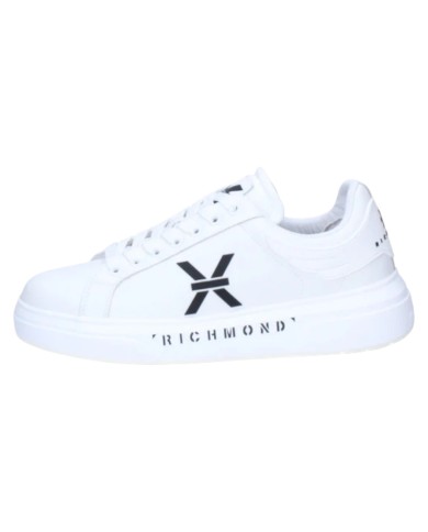 Sneaker Uomo John Richmond 29103 A Action Leather Logo Leather  White