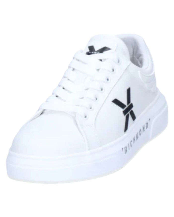 Sneaker Uomo John Richmond 29103 A Action Leather Logo Leather  White
