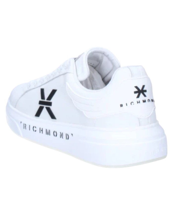 Sneaker Uomo John Richmond 29103 A Action Leather Logo Leather  White