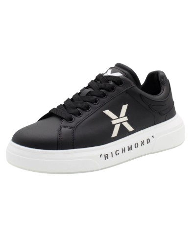 Sneaker Uomo John Richmond 29103 B Action Leather Logo Leather Black
