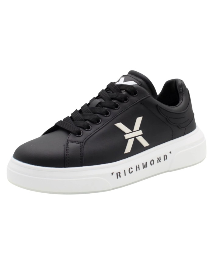 Sneaker Uomo John Richmond 29103 B Action Leather Logo Leather Black