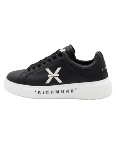 Sneaker Uomo John Richmond 29103 B Action Leather Logo Leather Black