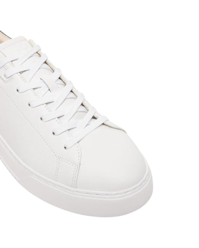 Sneaker Uomo Ralph Lauren RLite Court in Pelle Martellata Bianco Verde