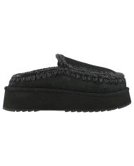 Ciabatta Donna Mou Clog Eskimo Platform Suede Black