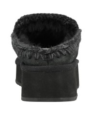Ciabatta Donna Mou Clog Eskimo Platform Suede Black