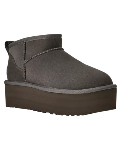 Stivale Donna UGG Classic Ultra Mini Platform Montone Idrorepellente Charcoal