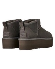 Stivale Donna UGG Classic Ultra Mini Platform Montone Idrorepellente Charcoal