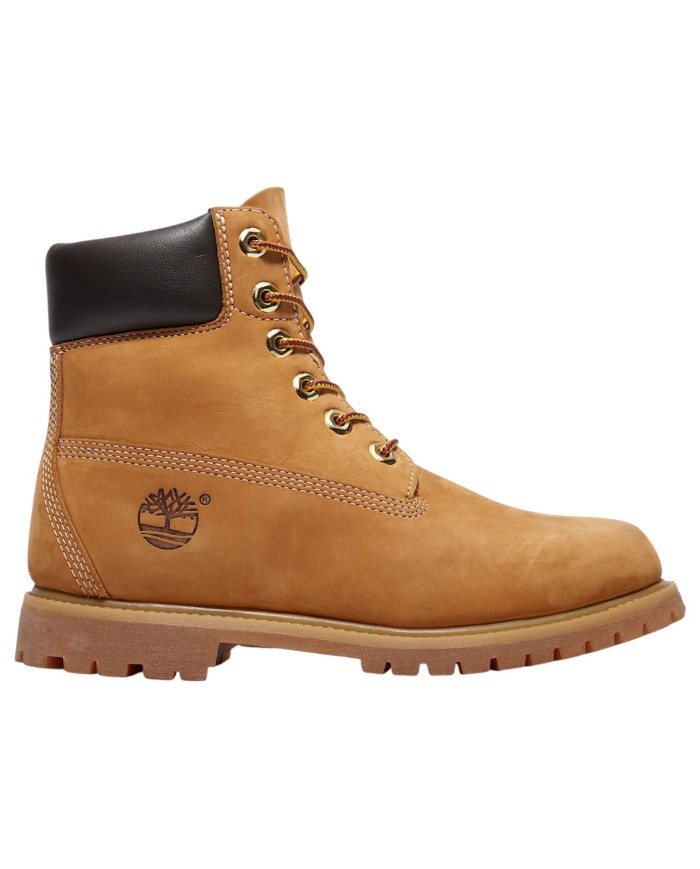 Stivaletto Donna Timberland Anfibio 6 In Lace Waterproof Wheat Leather Camel