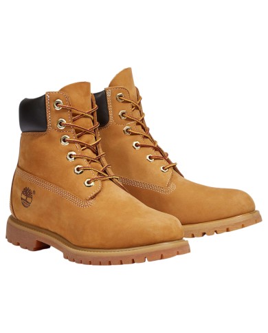 Stivaletto Donna Timberland Anfibio 6 In Lace Waterproof Wheat Leather Camel