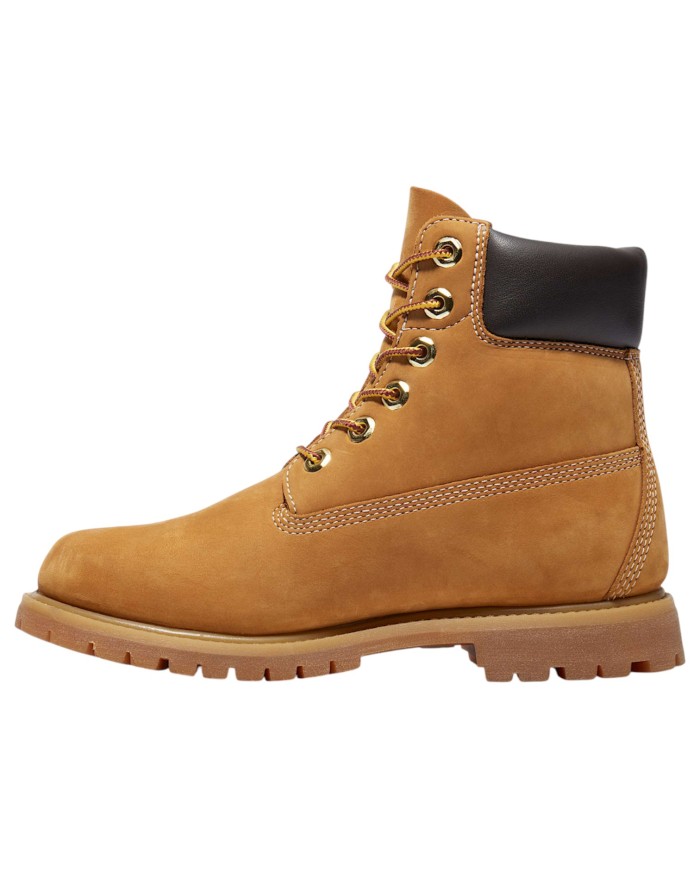 Stivaletto Donna Timberland Anfibio 6 In Lace Waterproof Wheat Leather Camel