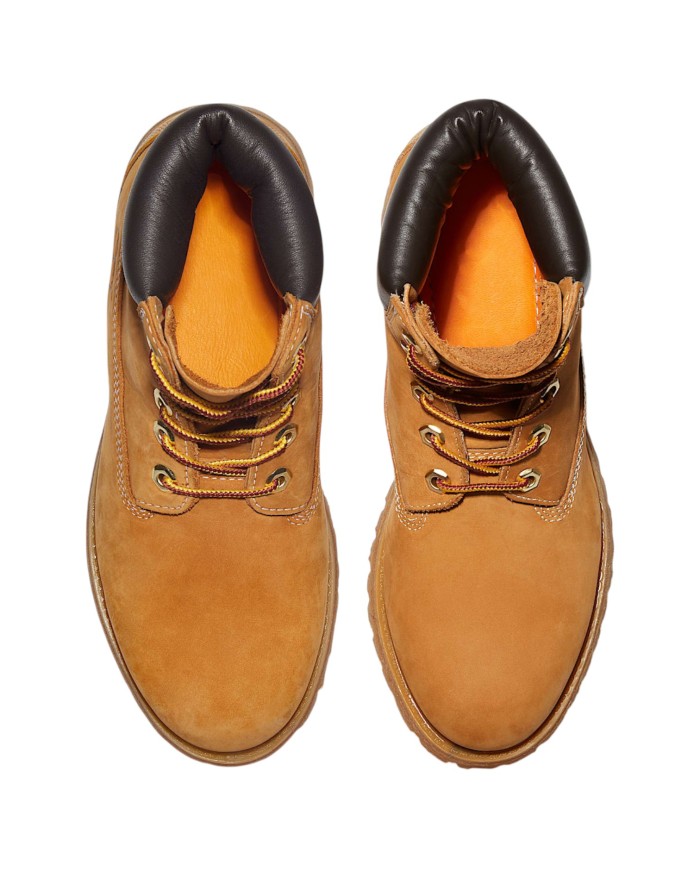 Stivaletto Donna Timberland Anfibio 6 In Lace Waterproof Wheat Leather Camel