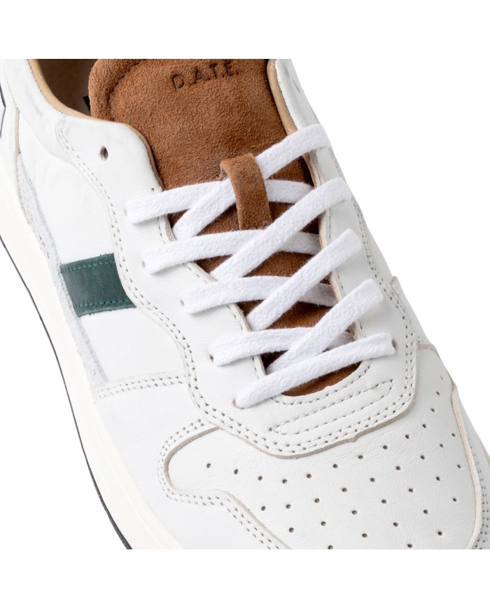 Sneaker Uomo Date Court 2.0 Vintage Leather White Cuoio