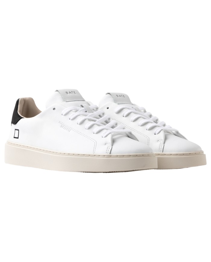 Sneaker Uomo Date Levante Calf Leather White Black