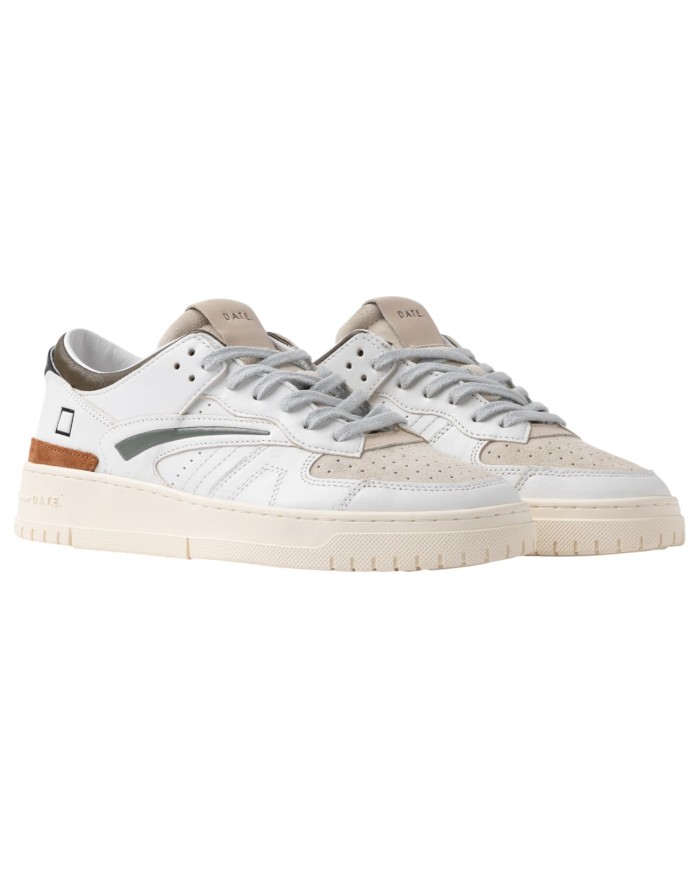 Sneaker Uomo Date Torneo Colored Leather White Army