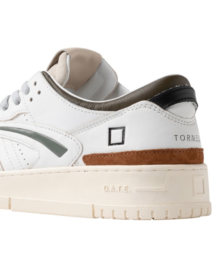 Sneaker Uomo Date Torneo Colored Leather White Army