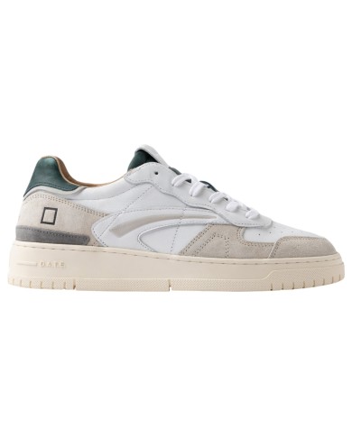 Sneaker Uomo Date Torneo Pure Vintage Calf Leather White Green